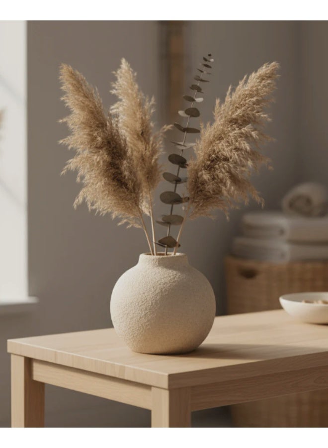 AKDC Luhpar Luxury Ceramic Flower Vase – Elegant Beige with Gold Glitter Accent Decorative Piece, 10 cm - Image 2